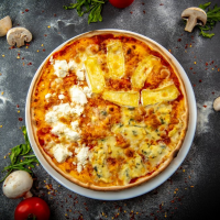 Quatro Formaggi 1260 g PIZZA PARTY 50 cm (REȚETĂ NOUĂ) la Rexo LunchBox din Târgu Mureş