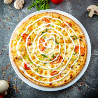 Creamy Chicken 690 g PIZZA STANDARD 32 cm (REȚETĂ NOUĂ) la Rexo LunchBox din Târgu Mureş