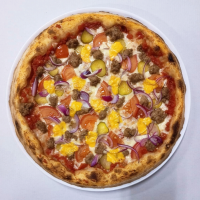 NEW ! Crazy Burger Pizza 1490 g PIZZA PARTY 50 cm (REȚETĂ NOUĂ) la Rexo LunchBox din Târgu Mureş