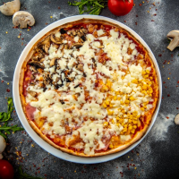 Quatro Stagioni 590 g PIZZA STANDARD 32 cm (REȚETĂ NOUĂ) la Rexo LunchBox din Târgu Mureş