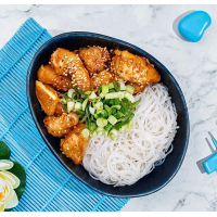 Pui crunch cu portocale in sos miso caramel Crunch Bowl la Sushi Master din Târgu Mureş