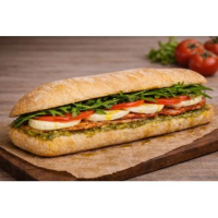Pesto Chicken Sandwich 	ITALIAN SANDWICHES la Sandwich Corner din Târgu Mureş