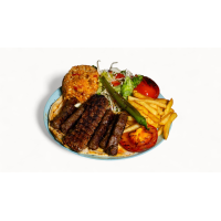 Farfurie mix adana și inegol Meniu turcesc la Turkish Steak House Restaurant din Târgu Mureş